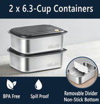 27000mAh Cordless Electric Heated Lunch Box for Adults 2 x 6.3 cups