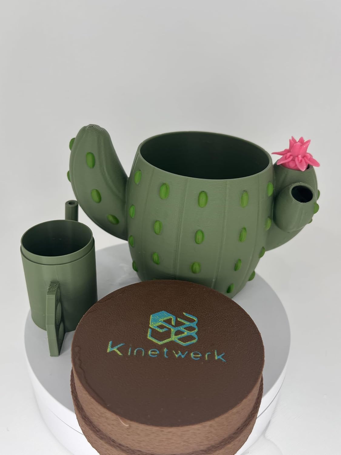 Self Watering Cactus Planter, Small Succulent Plant Pot Modern Indoor Planter for Desk, Home and Office Decor