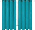 LEMOMO Teal/Turquoise Kids Blackout Bedroom Curtains/52 x 63 Inch/Set of 2 - Image 2