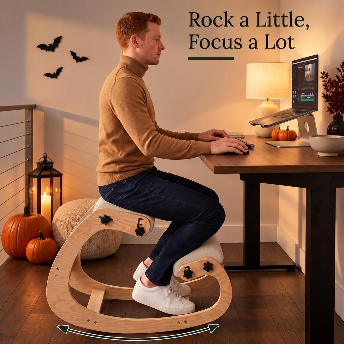 NYPOT Ergonomic Kneeling Chair with Adjustable Seats - Knee Chair for Posture Correction & Kneel Rocking Stool for Desk - Back Pain Relief for Home and Office, Supports 250 pounds - 5 Years Warranty