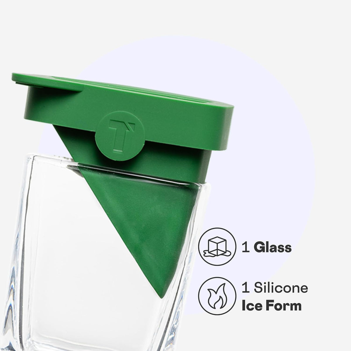 Corkcicle Premium Old Fashioned Glass 9 oz with Silicone Ice Mold