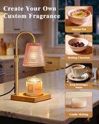 Pink Candle Warmer Lamp with Timer, House Warming Gifts New Home Decor