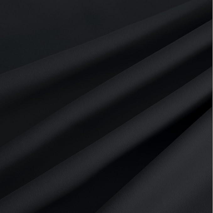 NICETOWN Room Darkening Draperies Curtains Panels, 2 Panels Black W52 x L102 - Image 7