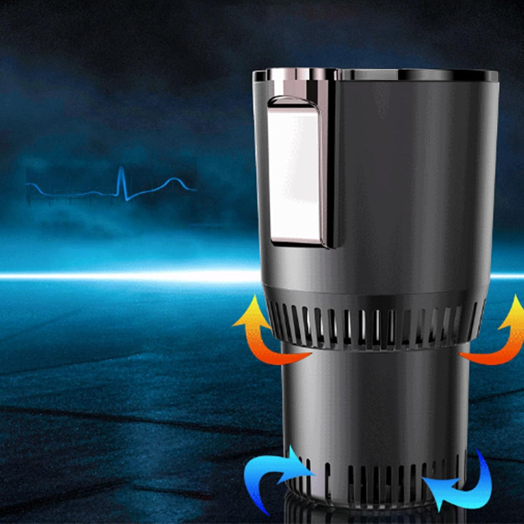 Car Cup Warmer Cooler, Auto Smart Cooling and Heating Cup Holder Electric Heated Insulated Beverage Mug Tumbler Holder for Car Home Office Outdoor Travel