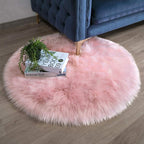 Ashler Faux Fur Rug, Soft 3x3 Ft Round Sheepskin, Fuzzy Machine Washable Carpet - Image 6