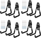 8 Pack Garage Hooks Heavy Duty, Garage Tool Organizer Wall Mount
