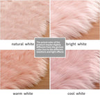 Ciicool Faux Sheepskin Rug Soft Faux Fur Rugs Pink Fluffy Rugs Chair Couch - Image 6