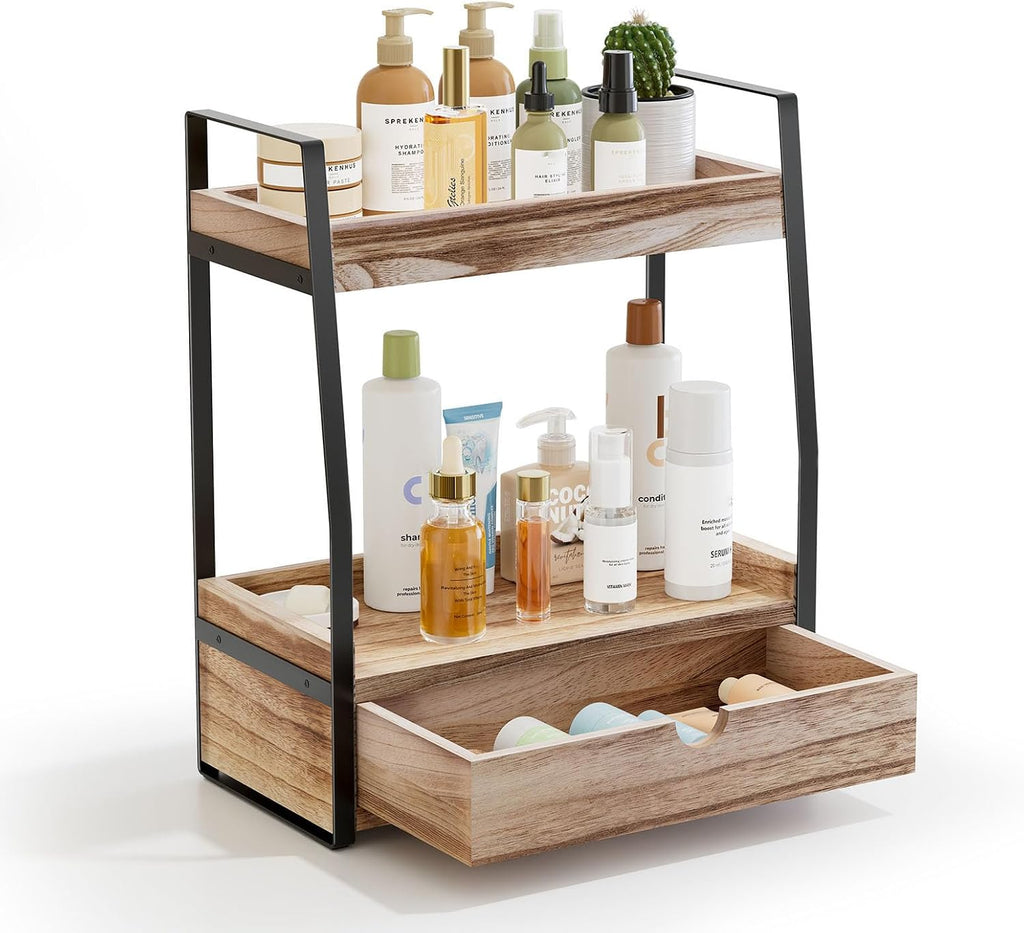2-Tier Bathroom Organizer (Brown - New)