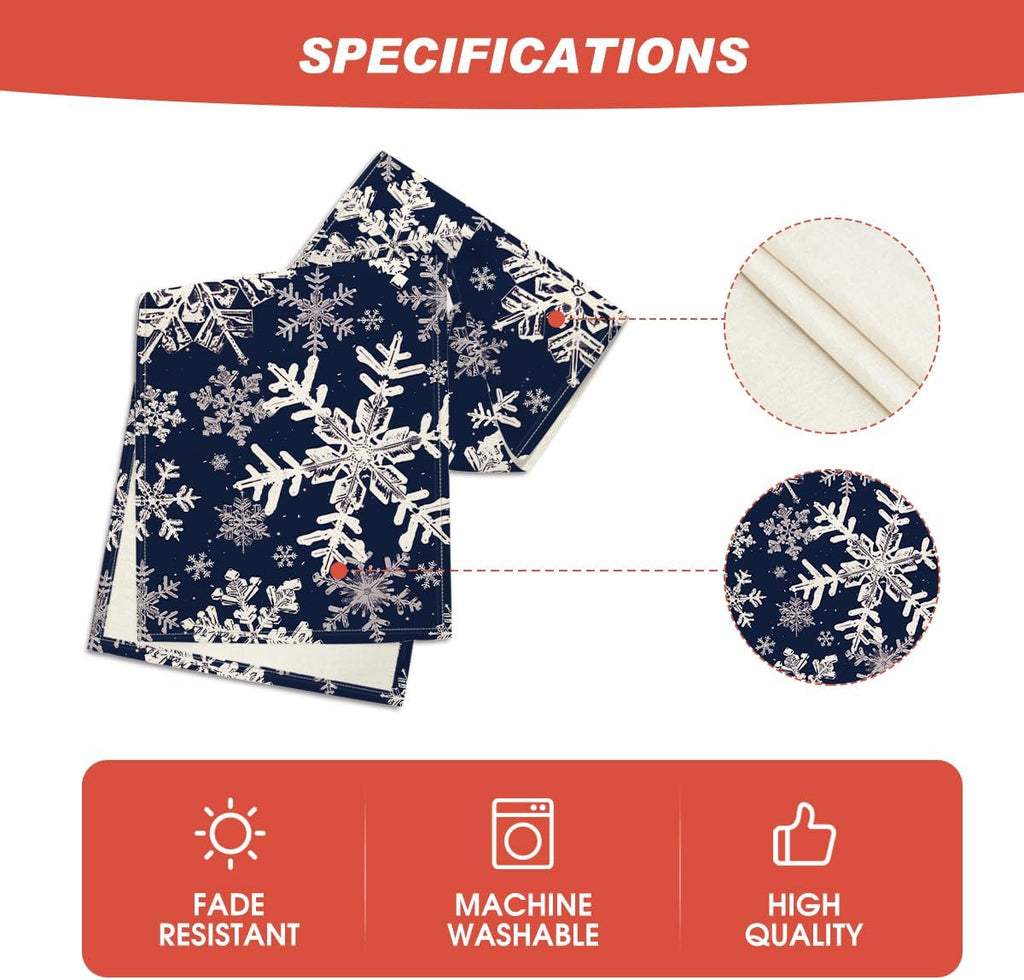 Artoid Mode Snowflakes Christmas Table Runner Home Party Decor 13x108 Inch