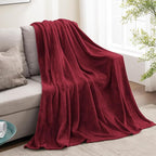 BEDELITE Fleece Blanket Burgundy Throw Blankets - Image 5