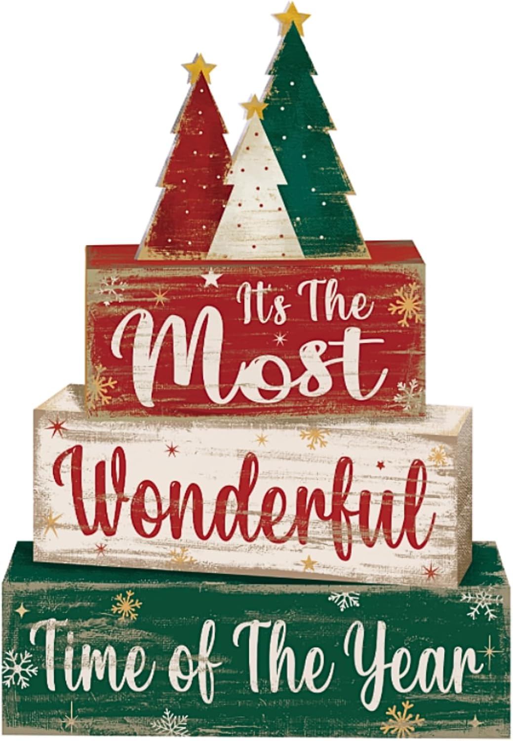 Moucuny 4 Pcs Christmas Tree Table Decorations