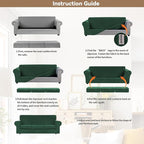 WEERRW 4 Pieces Velvet High Stretch Couch Covers - Image 6
