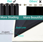 Yakamok 100% Cream Blackout Curtains - Image 4