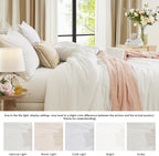 WRENSONGE Queen Comforter Set-3 Pieces Soft Comforters Queen Size Bedding