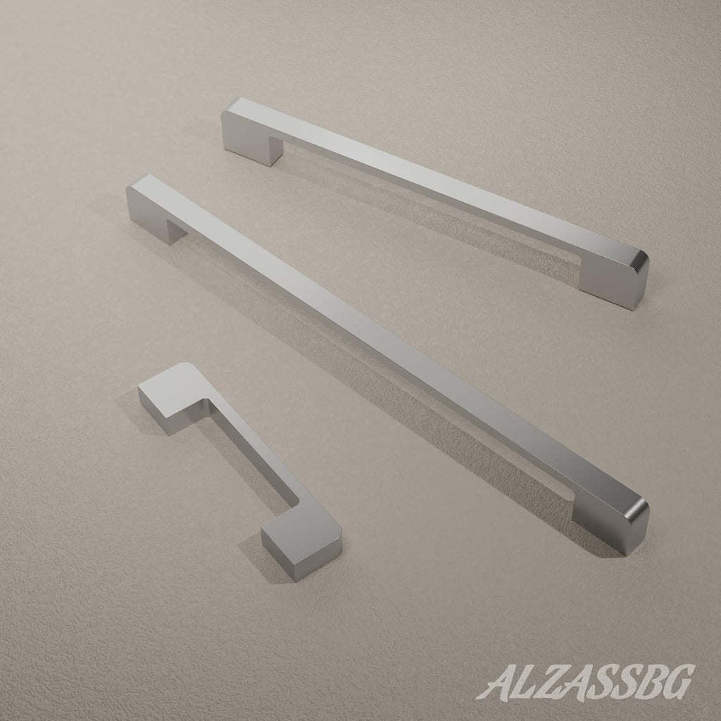 Alzassbg 12-1/2" Brushed Satin Nickel Cabinet Pulls 6 Pack, AL3055SN
