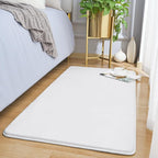 Amearea Modern Washable Runner Rugs, 2x4 Feet White Bedroom Runner Rug by AmeareaDirect