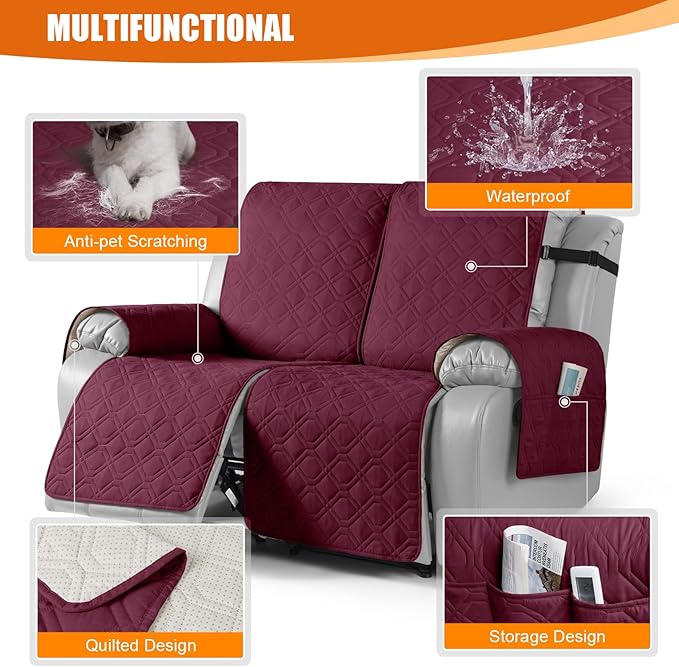 VANSOFY Waterproof Recliner Couch Covers, Sofa Covers 1-Piece Washable - Image 7