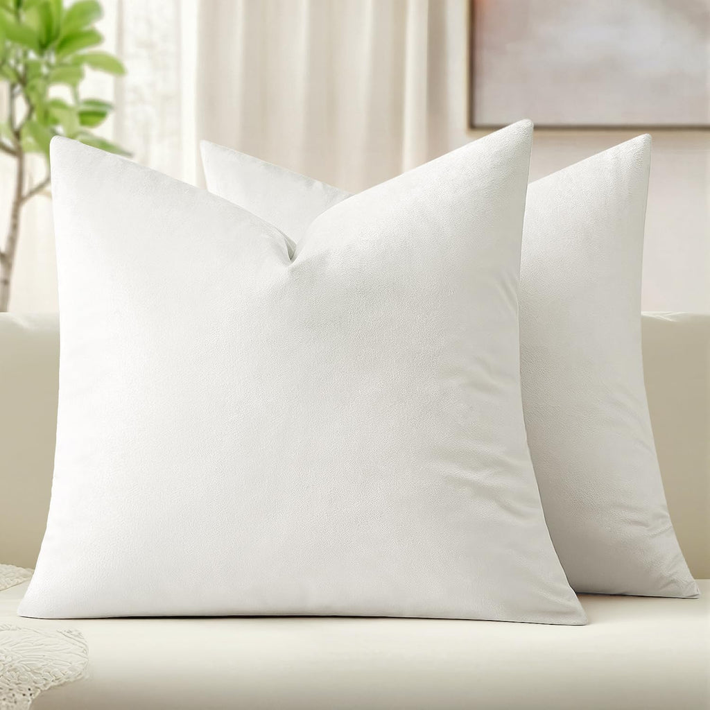 MIULEE Velvet Throw Pillow Covers 18x18 Inch Pack of 2 Black