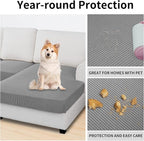 Easy-Going Stretch 4 Pieces Couch Cushion Covers - Image 3