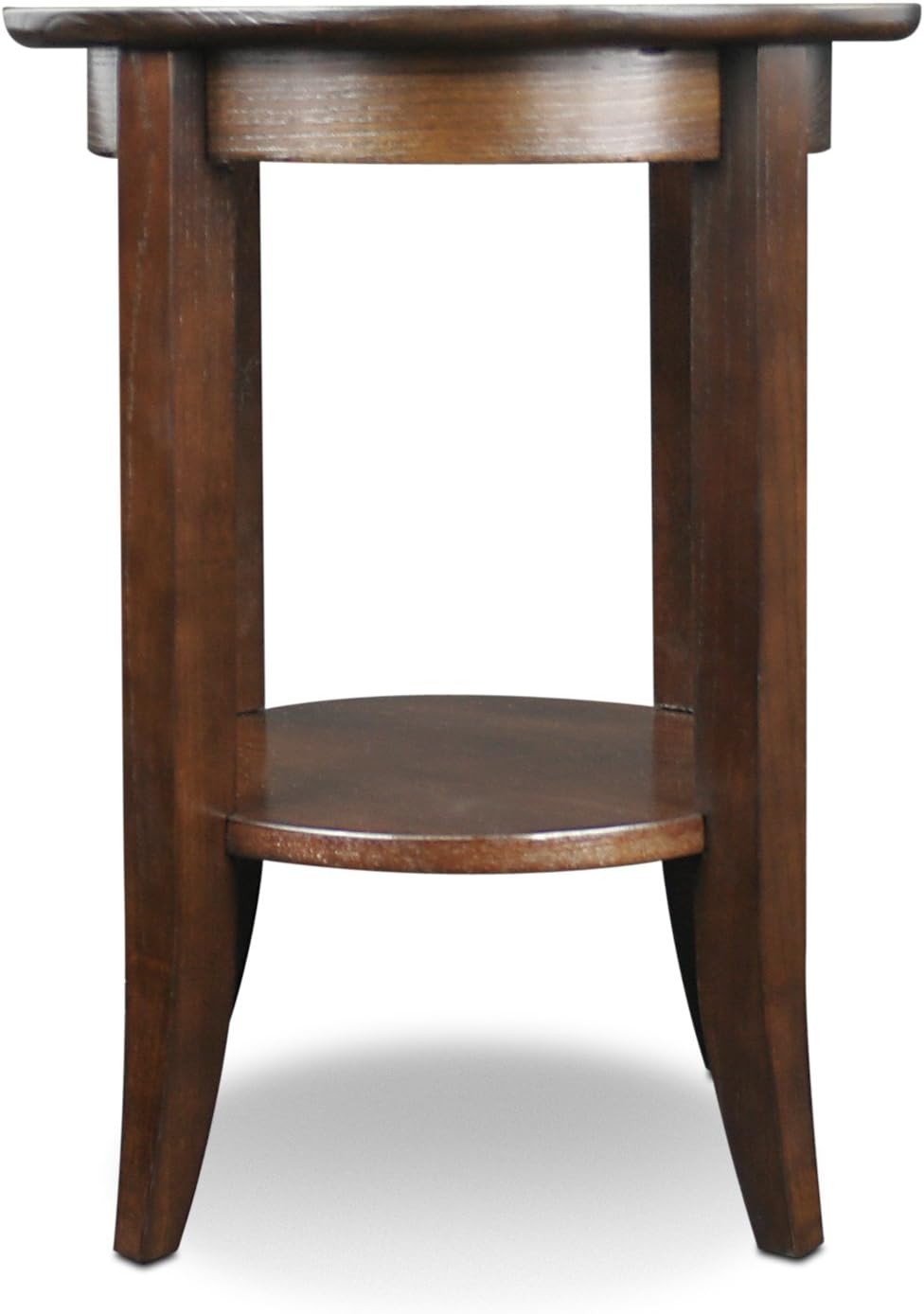 Leick Home Sheldon Round End Table, 18", Chocolate Oak