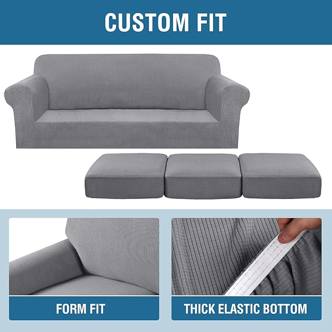 H.VERSAILTEX 4 Piece Stretch Sofa Covers - Image 4