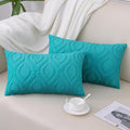 decorUhome Summer Throw Pillow Covers 12x20 Inch Set of 2, Soft Plush Faux Wool by decorUhome
