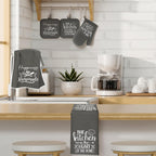 Sratte 6 Pcs Kitchen Decor Accessories Set, Kitchen, Dark Gray