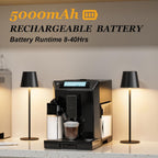 Rechargeable Table Lamp Sets, Cordless Battery Operated Lamps, Black