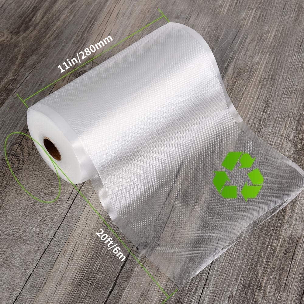 Vacuum Sealer Bags For Food：Kitchen Essentials, 11inx20ft, 2 Pack, Snack Bags