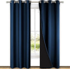 NICETOWN Blackout Curtains 80 inches Long, Full Light Blocking Drapes by NICETOWN