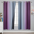 Estelar Textiler Ombre Grey and Purple Blackout Curtains 72 Inch Length 2 Panels by ESTELARTEXTILER