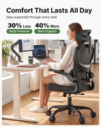 Marsail Ergonomic Office Chair with Lumbar Support, Home Office Desk Chair