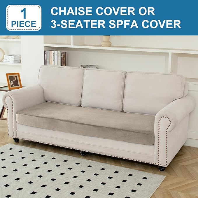 Couch Cover Velvet Chaise Cushion Cover - Image 5