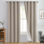 Yakamok 100% Blackout Curtain Panels 96 inches Cold and Light Blocking Drapes by Yakamok