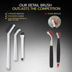 Grout Cleaning Brushes Set (3 Pcs) Deep Cleaner Multi-Purpose Stiff Bristle Brush, Cleaning Toothbrush for Cleaning Corners, Spaces, Tile, Shower, Window & Door Track, Floor, Juicers and Tight Spaces