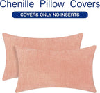 CaliTime Throw Pillow Covers Decorative 12 X 20 Inches Pack of 2 Cozy Chenille - Image 6