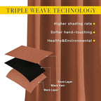NICETOWN Burnt Orange Curtains 84 inches Long, Grommet Room Darkening Thermal - Image 3