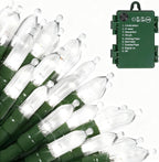 Battery Operated Christmas Lights, 4 Pack 18 FT 50 LED Each Clear Mini String Lights, 8 Modes with Timer Waterproof Tree Lights for Xmas Indoor Outdoor Holiday Home Decor, Multicolor