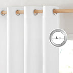 NICETOWN White Linen Curtains 102 inches Long - Image 2
