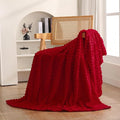 Red Throw Blanket 50"×60" inches Gifts by Puncuntex