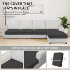 Easy-Going Stretch 4 Pieces Couch Cushion Covers - Image 5
