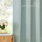 NICETOWN Sage Green Short Linen Curtains - Image 5