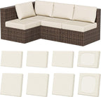 8Pcs Stretch Patio Cushion Covers, Outdoor Couch & Sofa Replacement Slipcovers by VORSHAPE