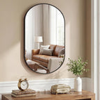 Sweetcrispy 24 Inch Round Wall Mirror, Bathroom Mirror for Over Sink