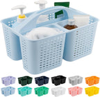 Tiawudi Portable Shower Caddy, Caddy Organizer with Handle, Plastic Shower Basket Hold Soap, Shampoo, Hair Supplies and Beauty Products, Cleaning Supplies Organizer for Home, Dorm, Shelf and Cabinet