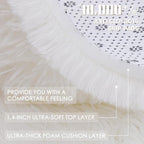 OLANLY Ivory Round Rugs for Bedroom - Image 7