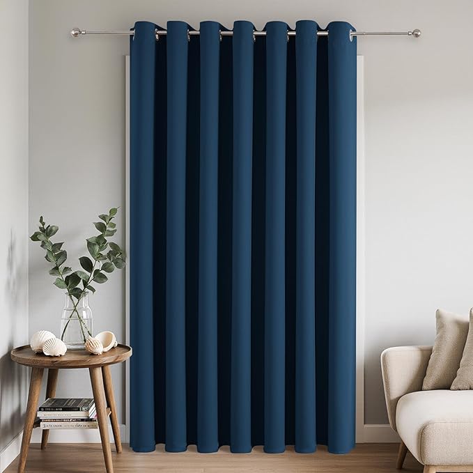 Joydeco Blackout Patio Sliding Door Curtains 90 Inches Long, Grommet Privacy by JOYDECO