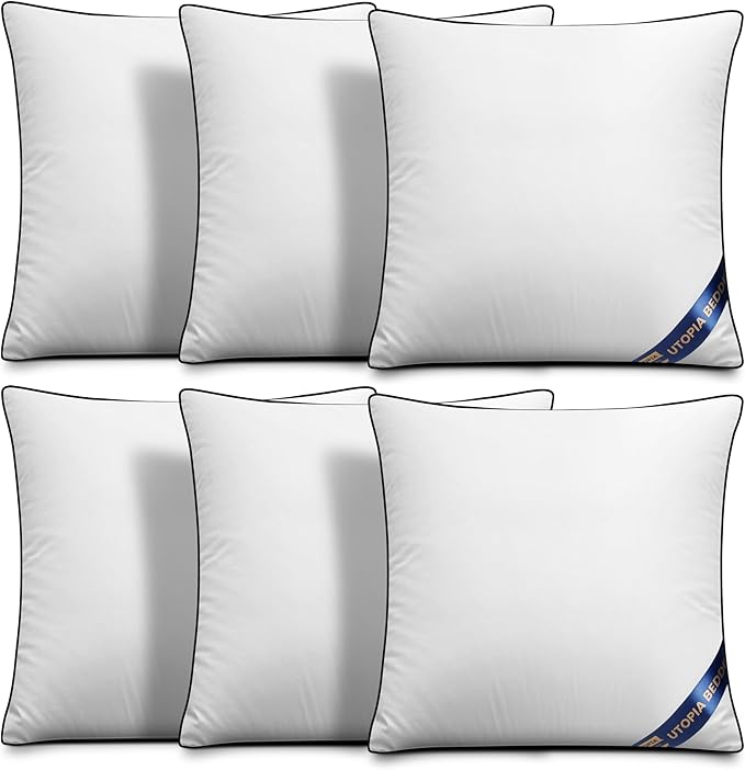 Utopia Bedding Throw Pillow Inserts, 18 x 18 Inches Decorative Indoor Pillows by UTOPIABEDDING