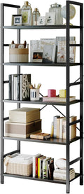 Sweetcrispy 5 Tier Bookshelf, Bookcase Shelf Storage Organizer, Black