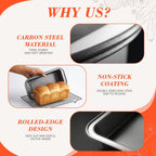 Non-Toxic Baking Pans Set, 8-Piece Nonstick Bakeware Sets